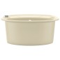 vidaXL Granitspüle Einzelbecken Oval Beige vidaXL Granitspüle Einzelbecken Oval Beige