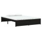 vidaXL Massivholzbett Schwarz 135x190 cm vidaXL Massivholzbett Schwarz 135x190 cm