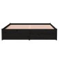 vidaXL Massivholzbett Schwarz 135x190 cm vidaXL Massivholzbett Schwarz 135x190 cm
