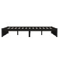 vidaXL Massivholzbett Schwarz 135x190 cm vidaXL Massivholzbett Schwarz 135x190 cm