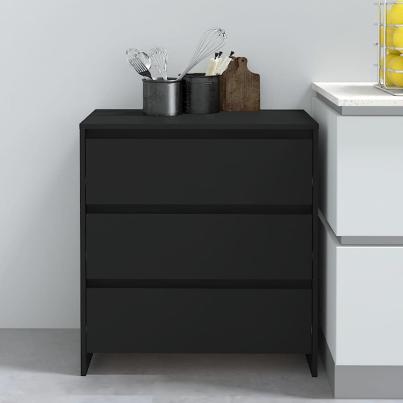 vidaXL Sideboard Schwarz 70x41x75 cm Holzwerkstoff vidaXL Sideboard Schwarz 70x41x75 cm Holzwerkstoff