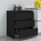 vidaXL Sideboard Schwarz 70x41x75 cm Holzwerkstoff vidaXL Sideboard Schwarz 70x41x75 cm Holzwerkstoff