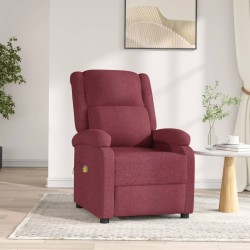 vidaXL Massagesessel Elektrisch Weinrot Stoff