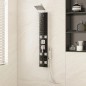 vidaXL Duschpaneel Glas 18x45,5x130 cm Schwarz vidaXL Duschpaneel Glas 18x45,5x130 cm Schwarz
