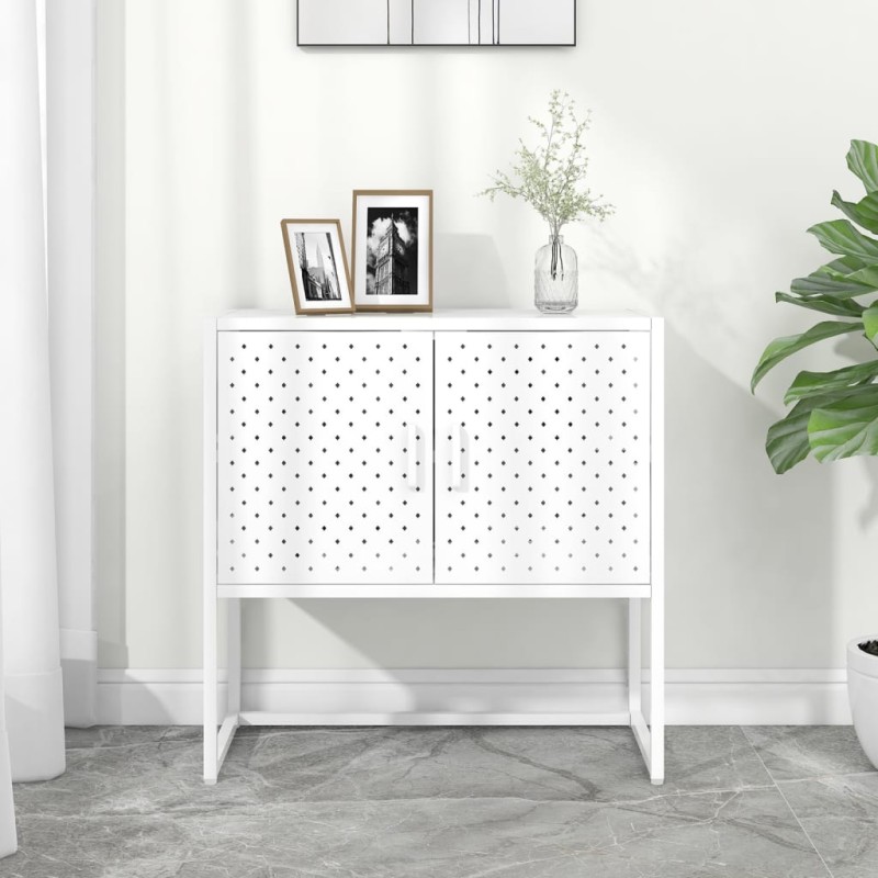 vidaXL Sideboard Weiß 75x35x75 cm Stahl vidaXL Sideboard Weiß 75x35x75 cm Stahl