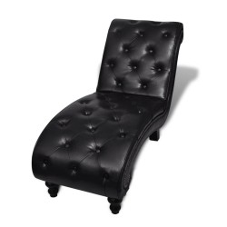 vidaXL Chaiselongue Braun Kunstleder 