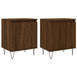 vidaXL Nachttische 2 Stk. Braun Eichen-Optik 40x30x50 cm Holzwerkstoff