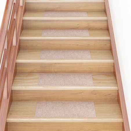 vidaXL Selbstklebende Treppenmatten 15 Stk. 60x25 cm Hellbraun