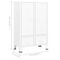 vidaXL Kleiderschrank Industrie-Stil Weiß 67x35x107 cm Stahl vidaXL Kleiderschrank Industrie-Stil Weiß 67x35x107 cm Stahl