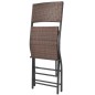 vidaXL 7-tlg. Garten-Essgruppe Klappbar Stahl Poly Rattan Braun vidaXL 7-tlg. Garten-Essgruppe Klappbar Stahl Poly Rattan Braun