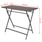 vidaXL 7-tlg. Garten-Essgruppe Klappbar Stahl Poly Rattan Braun vidaXL 7-tlg. Garten-Essgruppe Klappbar Stahl Poly Rattan Braun
