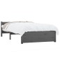 vidaXL Massivholzbett Grau 75x190 cm vidaXL Massivholzbett Grau 75x190 cm