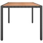 vidaXL Gartentisch mit Holzplatte Schwarz Poly Rattan & Akazienholz vidaXL Gartentisch mit Holzplatte Schwarz Poly Rattan & Akazienholz