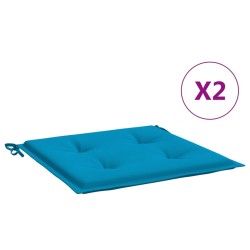 Gartenstuhl-Kissen 2 Stk. Blau 40x40x3 cm Oxford-Gewebe