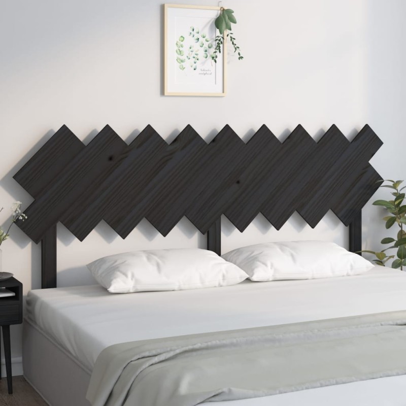 vidaXL Bett-Kopfteil Schwarz 178x3x80,5 cm Massivholz Kiefer vidaXL Bett-Kopfteil Schwarz 178x3x80,5 cm Massivholz Kiefer