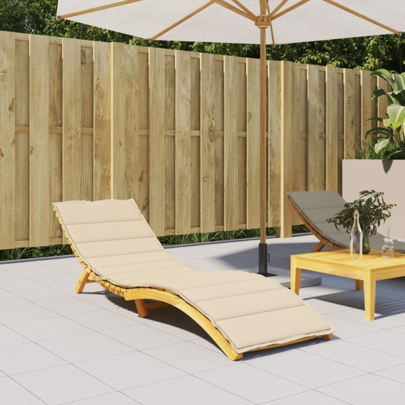 vidaXL Sonnenliegen-Auflage Beige 200x70x3 cm Oxford-Gewebe vidaXL Sonnenliegen-Auflage Beige 200x70x3 cm Oxford-Gewebe