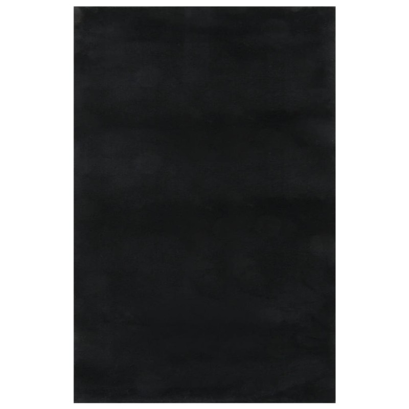 vidaXL Teppich Waschbar Flauschig Kurzflor 200x290 Rutschfest Schwarz vidaXL Teppich Waschbar Flauschig Kurzflor 200x290 Rutschfest Schwarz