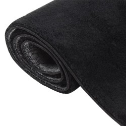 vidaXL Teppich Waschbar Flauschig Kurzflor 200x290 Rutschfest Schwarz