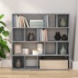 vidaXL Bücherregal/Raumteiler Grau Sonoma 105x24x102 cm vidaXL Bücherregal/Raumteiler Grau Sonoma 105x24x102 cm