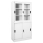 vidaXL Büroschrank mit Schiebetüren Weiß 90x40x180 cm Stahl vidaXL Büroschrank mit Schiebetüren Weiß 90x40x180 cm Stahl