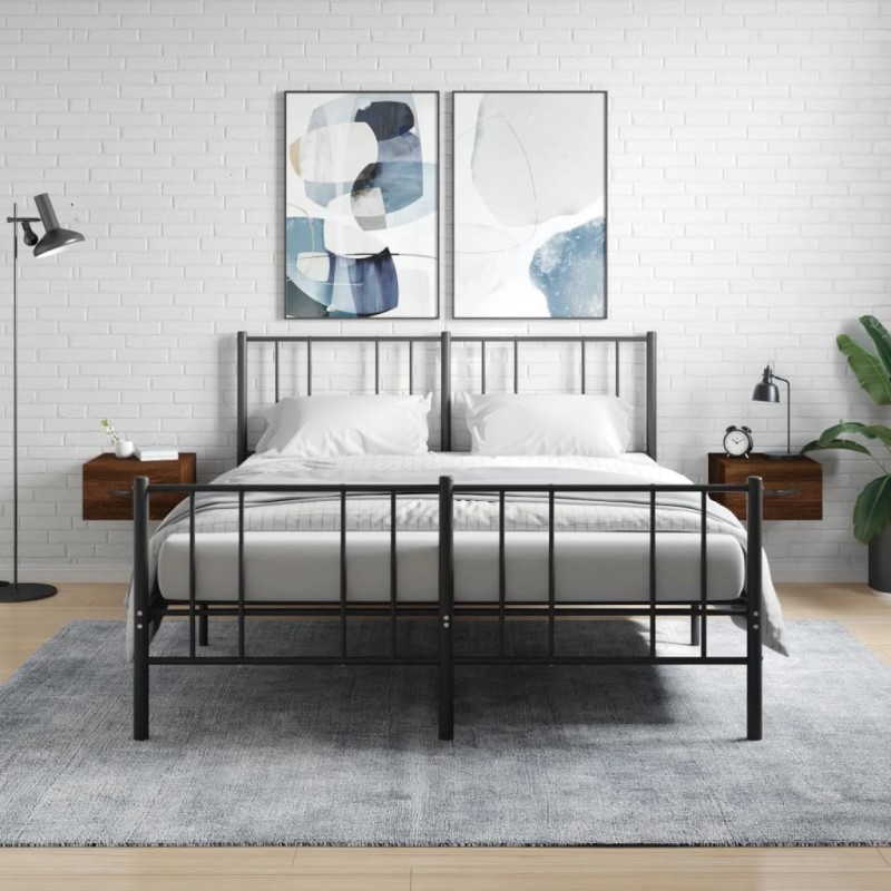 vidaXL Wand-Nachttische 2 Stk. Braun Eichen-Optik 35x35x20 cm vidaXL Wand-Nachttische 2 Stk. Braun Eichen-Optik 35x35x20 cm