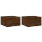 vidaXL Wand-Nachttische 2 Stk. Braun Eichen-Optik 35x35x20 cm vidaXL Wand-Nachttische 2 Stk. Braun Eichen-Optik 35x35x20 cm