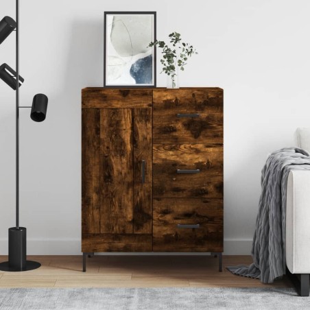 vidaXL Sideboard Räuchereiche 69,5x34x90 cm Holzwerkstoff
