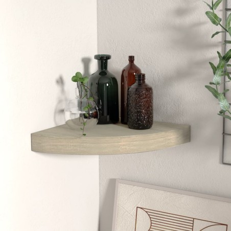 vidaXL Eck-Schweberegal Eichefarben 25x25x3,8 cm MDF