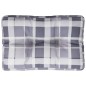Palettenkissen Grau Karomuster 50x40x12 cm Stoff Palettenkissen Grau Karomuster 50x40x12 cm Stoff