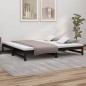 vidaXL Tagesbett Ausziehbar Schwarz 2x(100x200) cm Massivholz Kiefer vidaXL Tagesbett Ausziehbar Schwarz 2x(100x200) cm Massivholz Kiefer