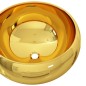 vidaXL Waschbecken 40 x 15 cm Keramik Golden vidaXL Waschbecken 40 x 15 cm Keramik Golden
