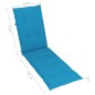 Liegestuhl-Auflage Blau (75+105)x50x3 cm Liegestuhl-Auflage Blau (75+105)x50x3 cm