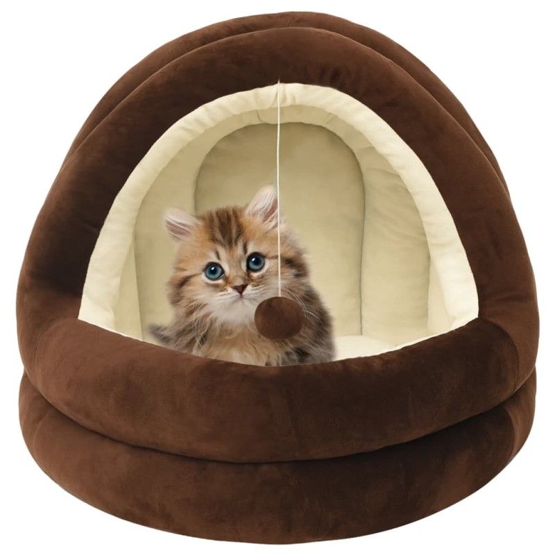 vidaXL Katzenbett 40x40x35 cm Braun und Creme vidaXL Katzenbett 40x40x35 cm Braun und Creme