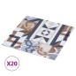 vidaXL PVC-Fliesen Selbstklebend 20 Stk. 1,86 m² Mono-Muster vidaXL PVC-Fliesen Selbstklebend 20 Stk. 1,86 m² Mono-Muster