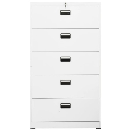 vidaXL Aktenschrank Weiß 90x46x164 cm Stahl