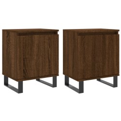 vidaXL Nachttische 2 Stk. Braun Eichen-Optik 40x30x50 cm Holzwerkstoff