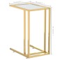 vidaXL Computer-Beistelltisch Transparent 50x35x65 cm Hartglas vidaXL Computer-Beistelltisch Transparent 50x35x65 cm Hartglas