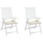 vidaXL Gartenstuhl-Kissen 2 Stk. Creme 40x40x3 cm Oxford-Gewebe vidaXL Gartenstuhl-Kissen 2 Stk. Creme 40x40x3 cm Oxford-Gewebe