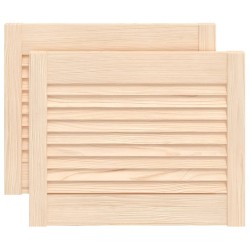 vidaXL Lamellentüren 2 Stk. Massivholz Kiefer 39,5x49,4 cm