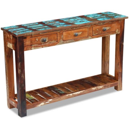 vidaXL Konsolentisch Altholz 120x30x76 cm