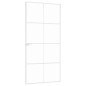 vidaXL Innentür Weiß 93x201,5 cm Hartglas & Aluminium Schlank vidaXL Innentür Weiß 93x201,5 cm Hartglas & Aluminium Schlank