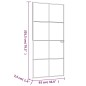 vidaXL Innentür Weiß 93x201,5 cm Hartglas & Aluminium Schlank vidaXL Innentür Weiß 93x201,5 cm Hartglas & Aluminium Schlank