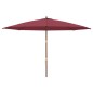 vidaXL Sonnenschirm mit Holzmast Bordeauxrot 400x273 cm vidaXL Sonnenschirm mit Holzmast Bordeauxrot 400x273 cm