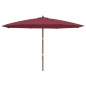 vidaXL Sonnenschirm mit Holzmast Bordeauxrot 400x273 cm vidaXL Sonnenschirm mit Holzmast Bordeauxrot 400x273 cm