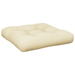 vidaXL Palettenkissen Creme 60x60x12 cm Stoff