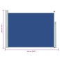 vidaXL Ausziehbare Seitenmarkise 100×500 cm Blau vidaXL Ausziehbare Seitenmarkise 100×500 cm Blau