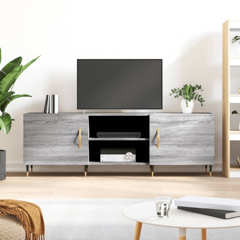 vidaXL TV-Schrank Grau Sonoma 150x30x50 cm Holzwerkstoff vidaXL TV-Schrank Grau Sonoma 150x30x50 cm Holzwerkstoff