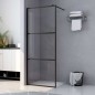 vidaXL Duschwand für Begehbare Dusche ESG-Klarglas Schwarz 115x195 cm vidaXL Duschwand für Begehbare Dusche ESG-Klarglas Schwarz 115x195 cm