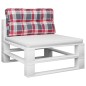 Palettenkissen Rot Karomuster 80x40x10 cm Stoff Palettenkissen Rot Karomuster 80x40x10 cm Stoff