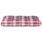 Palettenkissen Rot Karomuster 80x40x10 cm Stoff Palettenkissen Rot Karomuster 80x40x10 cm Stoff